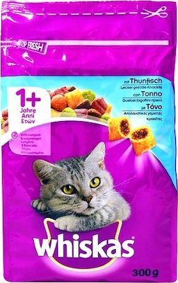 Whiskas 1+ Dry Food for Adult Cats with Ton 0.3kg