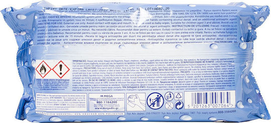 MEGA Wet Hankies Hand Sanitizer Wipes 72 Pieces Natural