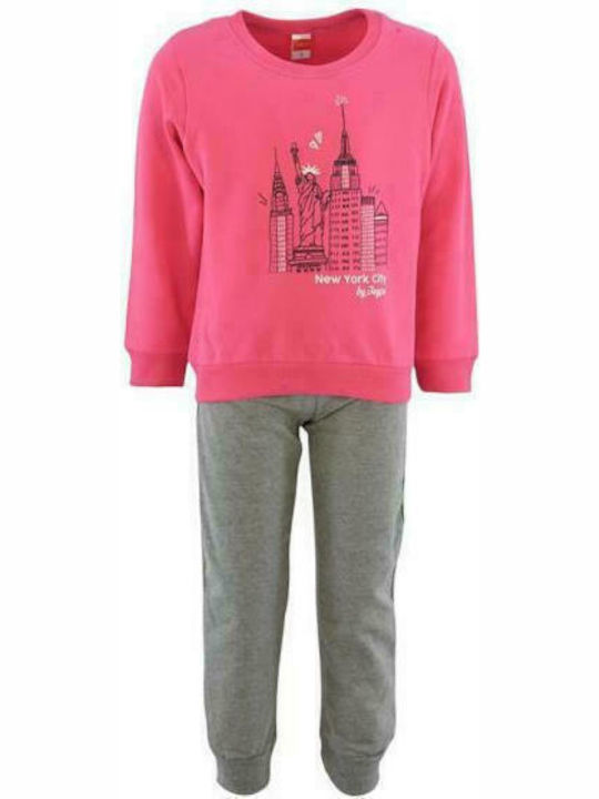 Joyce Kids Sweatpants Set Fuchsia 2pcs