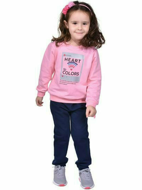 Joyce Kids Sweatpants Set Pink 2pcs