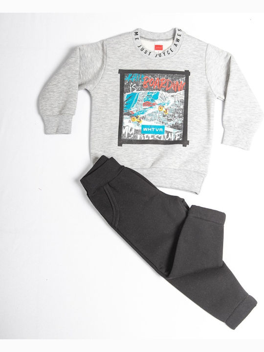 Joyce Kids Sweatpants Set Gray 2pcs