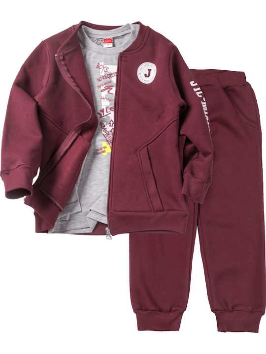 Joyce Kinder Sweatpants Set - Jogginganzug Burgundisch 2Stück / 2Stück