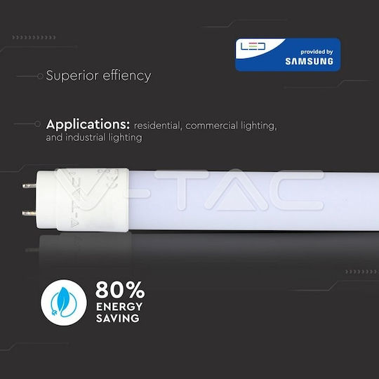 V-TAC VT-121 LED Bulb 18W Fluorescent Type 120εκ. for Socket G13 and Shape T8 Cool White 1700lm