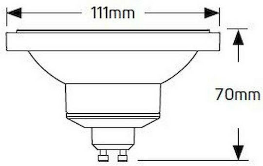 Geyer LED Bulb 12W for Socket GU10 and Shape AR111 Warm White 900lm Dimmable