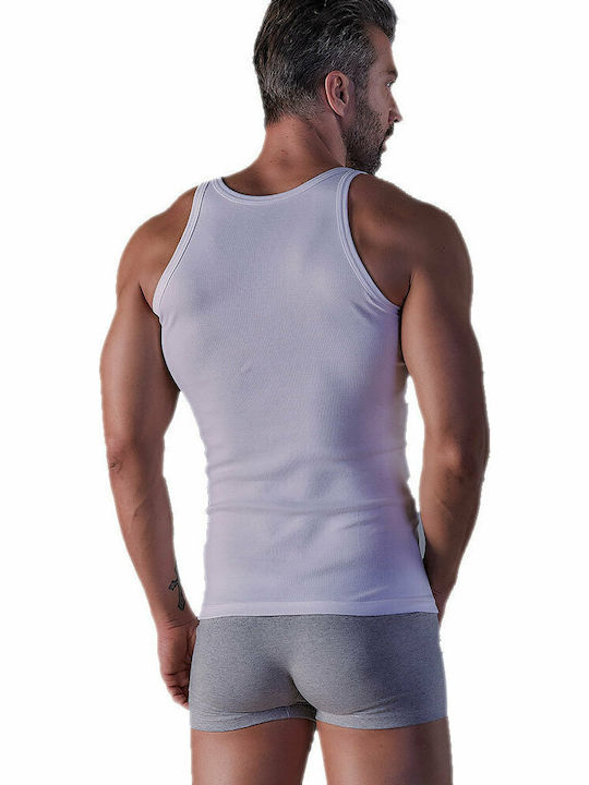 Men's Sleeveless Undershirts White 2Pack