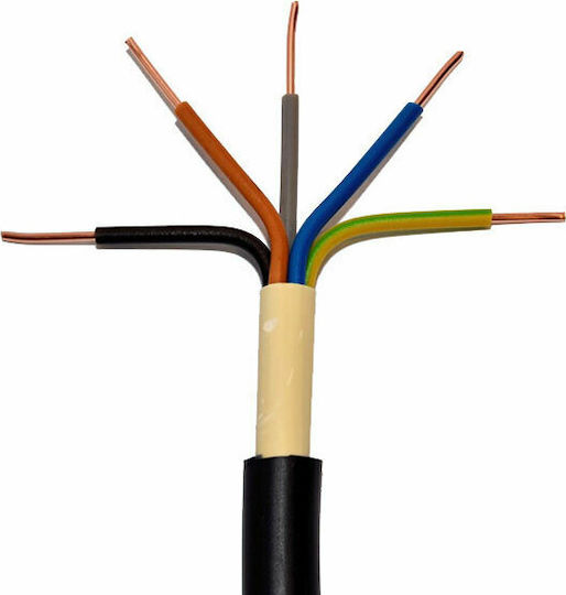 Eurolamp Netzkabel mit Durchmesser 5x4mm² in Schwarz Farbe 1m 1Stück