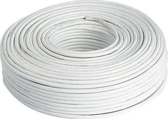 Eurolamp Power Cord Type NYL With Cable Properties 3x6mm² In White Colour 1m Flexible
