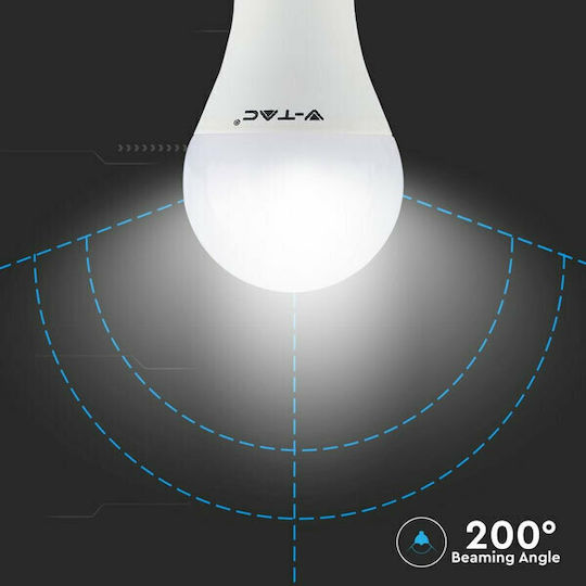 V-TAC VT-2099 LED-Lampe 9W 112mm für Fassung E27 und Form A60 Warmes Weiß 806lm