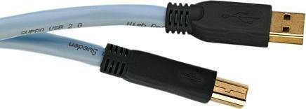 Supra USB 2.0 Кабел USB-A мъжки - мини USB-B мъжки Син 1м