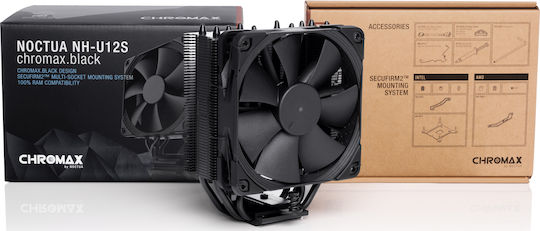 Noctua NH-U12S chromax.black Ψύκτρα Επεξεργαστή για Socket AM4/AM5/1200/115x/1700