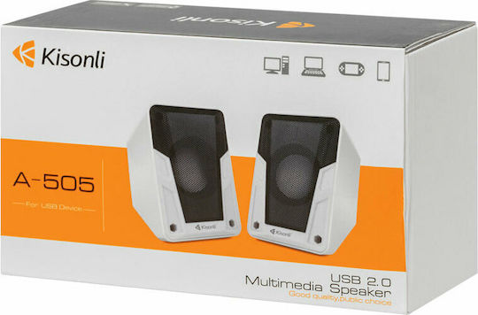Kisonli A-505 2.0 Speakers 6W Black