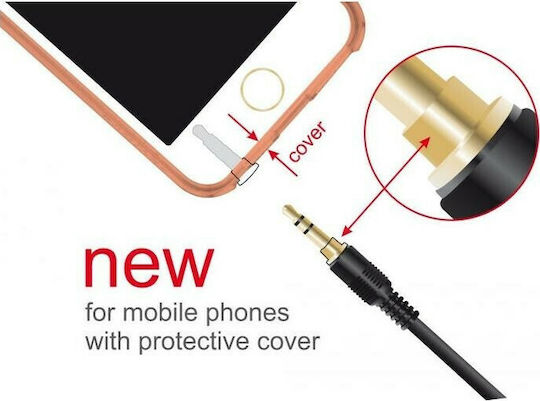 DeLock Καλώδιο Ήχου 3.5mm male - 3.5mm male Μαύρο 2m με Επίχρυσους Ακροδέκτες 85549