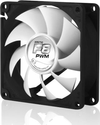 Arctic F8 PWM PST Case Fan 80mm (2000rpm / 31cfm) Χωρίς Led Φωτισμό και Σύνδεση 4-Pin Λευκό