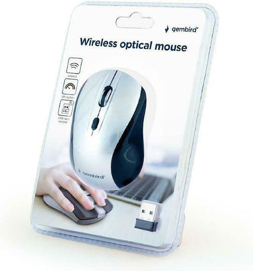 Gembird MUSW-4B-02 Ασύρματο Bluetooth Ποντίκι Black/Silver