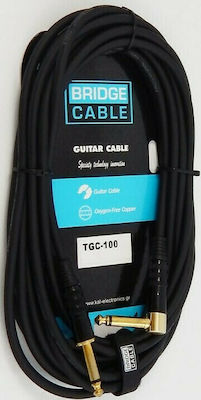 Bridgecable TGC-100 Kabel 6,3mm Stecker - 6,3mm Stecker 3m Schwarz