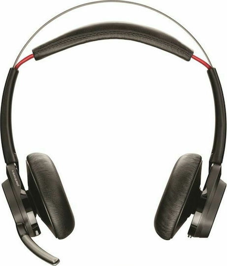Voyager Focus UC Безжични На ушите Мултимедийни слушалки с микрофон и връзка Bluetooth / USB-A в Черен цвят