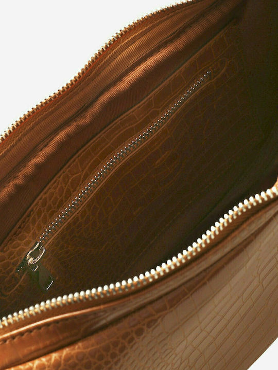 Moon Matte Croco Damentasche Shopper Schultertasche Tabac Braun