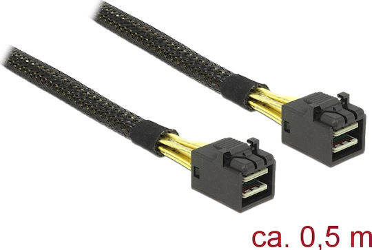 DeLock Mini-SAS - Mini-SAS Kabel 50cm Schwarz (83386)