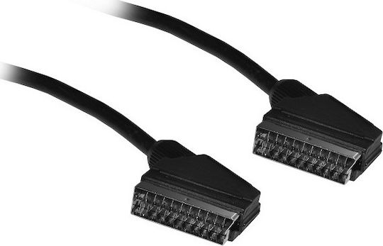 Edision Καλώδιο Scart мъжки - Scart мъжки 1.5м Черен 05-00-0005