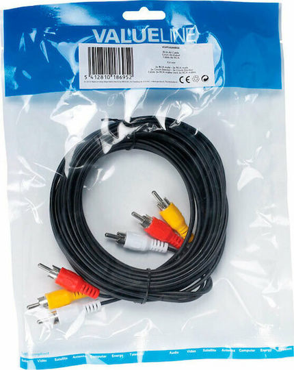 Valueline Kabel Komposit-Männchen - Komposit-Männchen 5m (VLVP24300B5.00)