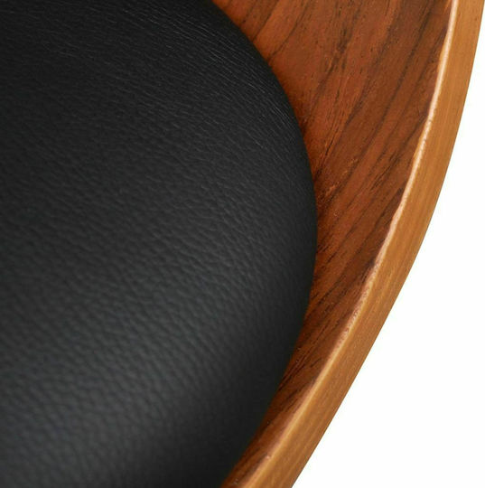 Stühle Speisesaal Black / Brown 4Stück 59.5x51x72cm