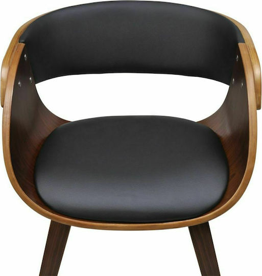 Dining Room Artificial Leather Armchair Coffee 53x52x70cm 4pcs