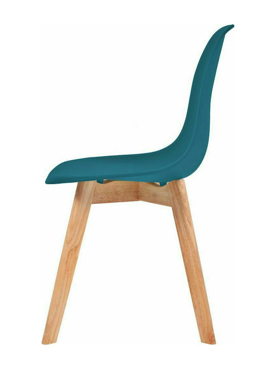 Kitchen Polypropylene Chair Turquoise 46.5x47.5x83cm 2pcs