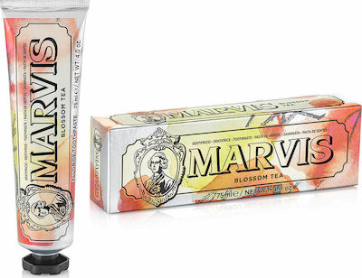 Marvis Blossom Tea Toothpaste for Ulitis , Plaque & Cavities 75ml