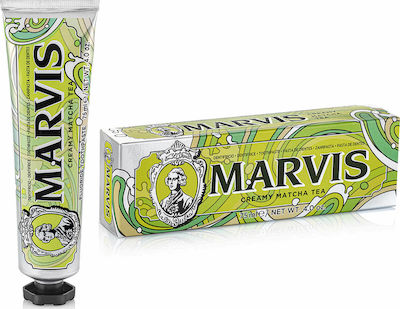 Marvis Creamy Matcha Tea Toothpaste for Ulitis , Plaque & Cavities 75ml