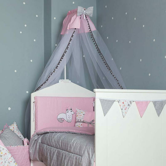 Baby Star Crib Mosquito Net Pink