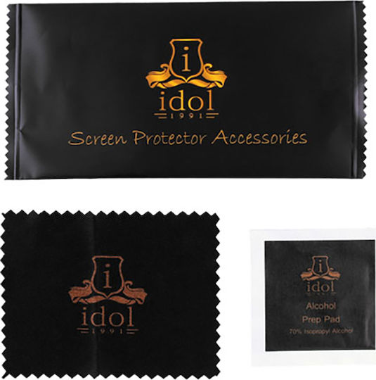 Idol 1991 Titanium Semi Curved Full Glue Full Face Tempered Glass Black (Redmi Note 10 5G / Poco M3 Pro)