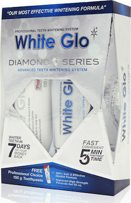 White Glo Diamond Series Whitening System Zahnpasta für Aufhellung 150gr