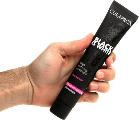 Curaprox Black is White Οδοντόκρεμα με Ενεργό Άνθρακα για Λεύκανση 90ml