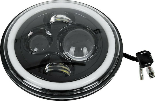 GloboStar Flash Led 12V for Jeep Wrangler 7'' Orange and Cool White 2pcs