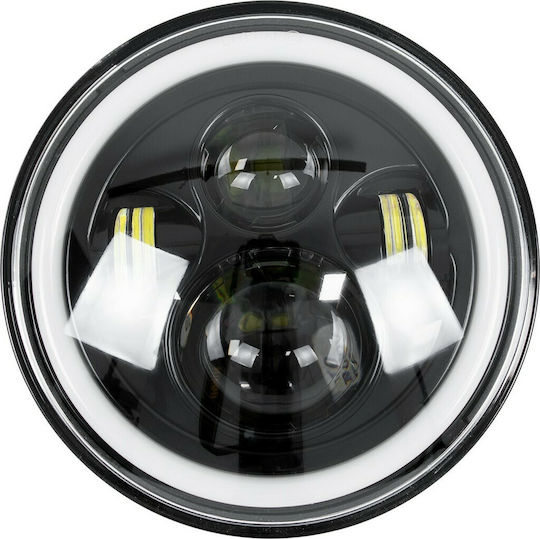 GloboStar Flash Led 12V for Jeep Wrangler 7'' Orange and Cool White 2pcs