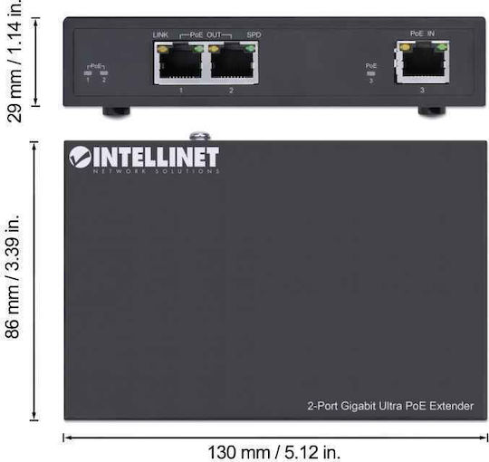 Intellinet 561600 PoE++ Repeater