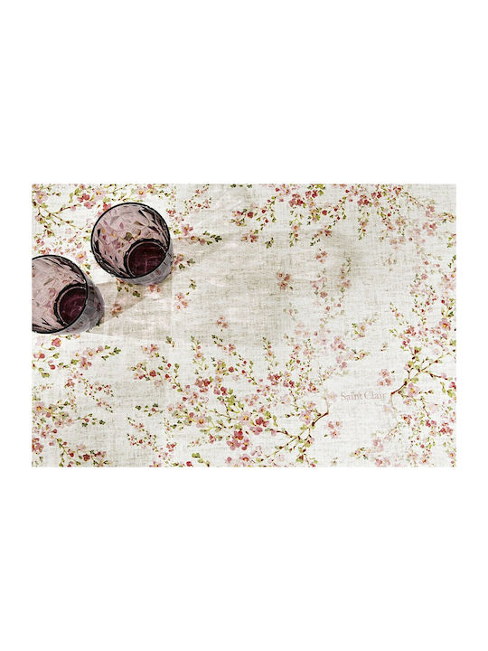 Saint Clair 1006 Polyester Stain Resistant Tablecloth Natural 145x180cm