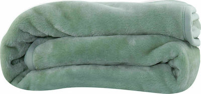 Nef-Nef Homeware Κουβέρτα Βελουτέ Μονή 160x220εκ. Loft Green 1143