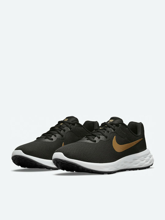 Nike Revolution 6 Next Nature Ανδρικά Αθλητικά Παπούτσια Running Black / Metallic Gold / White