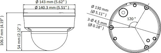 Hikvision HWT-D323-Z CCTV Surveillance Camera Full HD 1080p Waterproof with Lens 2.7-13.5mm