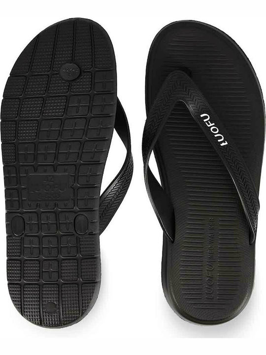 E6203-A01 Herren Flip Flops Schwarze
