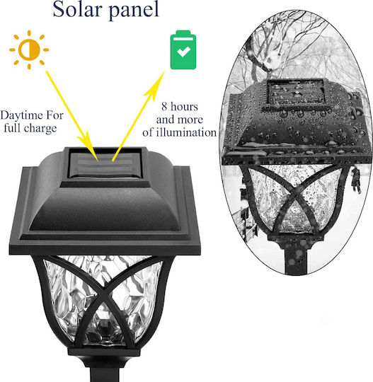 GloboStar Set of 6 Spiked Solar Light Lanterns 1W 100lm Warm White 3000K with Photocell IP65