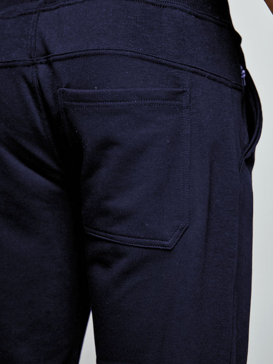 Sweatpants with Elastic Navy Blue