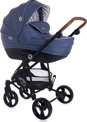 Lorelli Crysta 3 in 1 Adjustable 3 in 1 Baby Stroller Suitable for Newborn Denim Blue 9.7kg