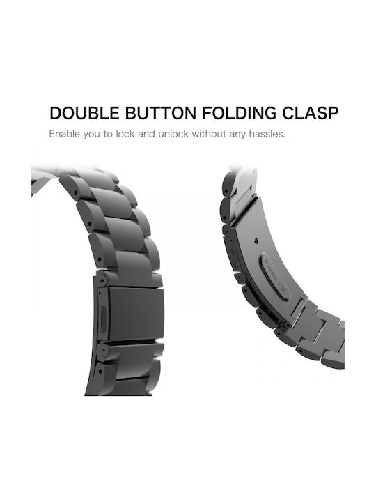 Metallic Curea Oțel inoxidabil Negru (Galaxy Watch (46mm) / Gear S3 - Galaxy Watch (46mm) / Gear S3)
