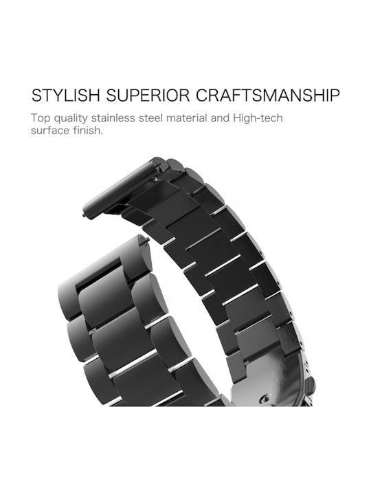 Metallic Curea Oțel inoxidabil Negru (Galaxy Watch (46mm) / Gear S3 - Galaxy Watch (46mm) / Gear S3)