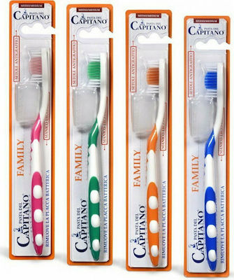 Pasta del Capitano Family Manual Toothbrush Medium Pink 1pcs