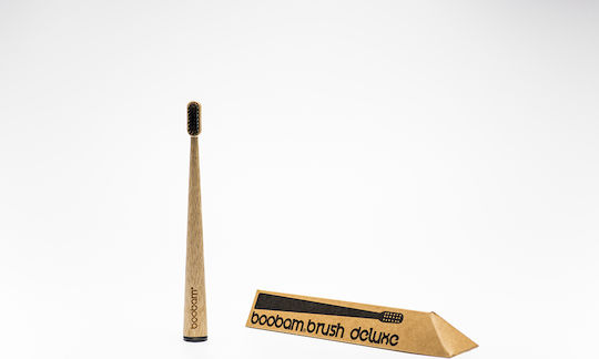 Boobam Brush Deluxe Adult Manual Toothbrush Medium Black 64881231 1pcs