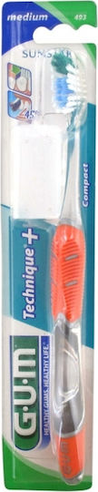 GUM Technique+ Compact 493 Zahnbürste Mittel (Zufällige Auswahl)