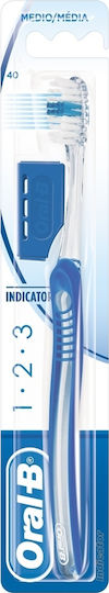 Oral-B 1-2-3 Indicator 40 Zahnbürste Mittel Blau